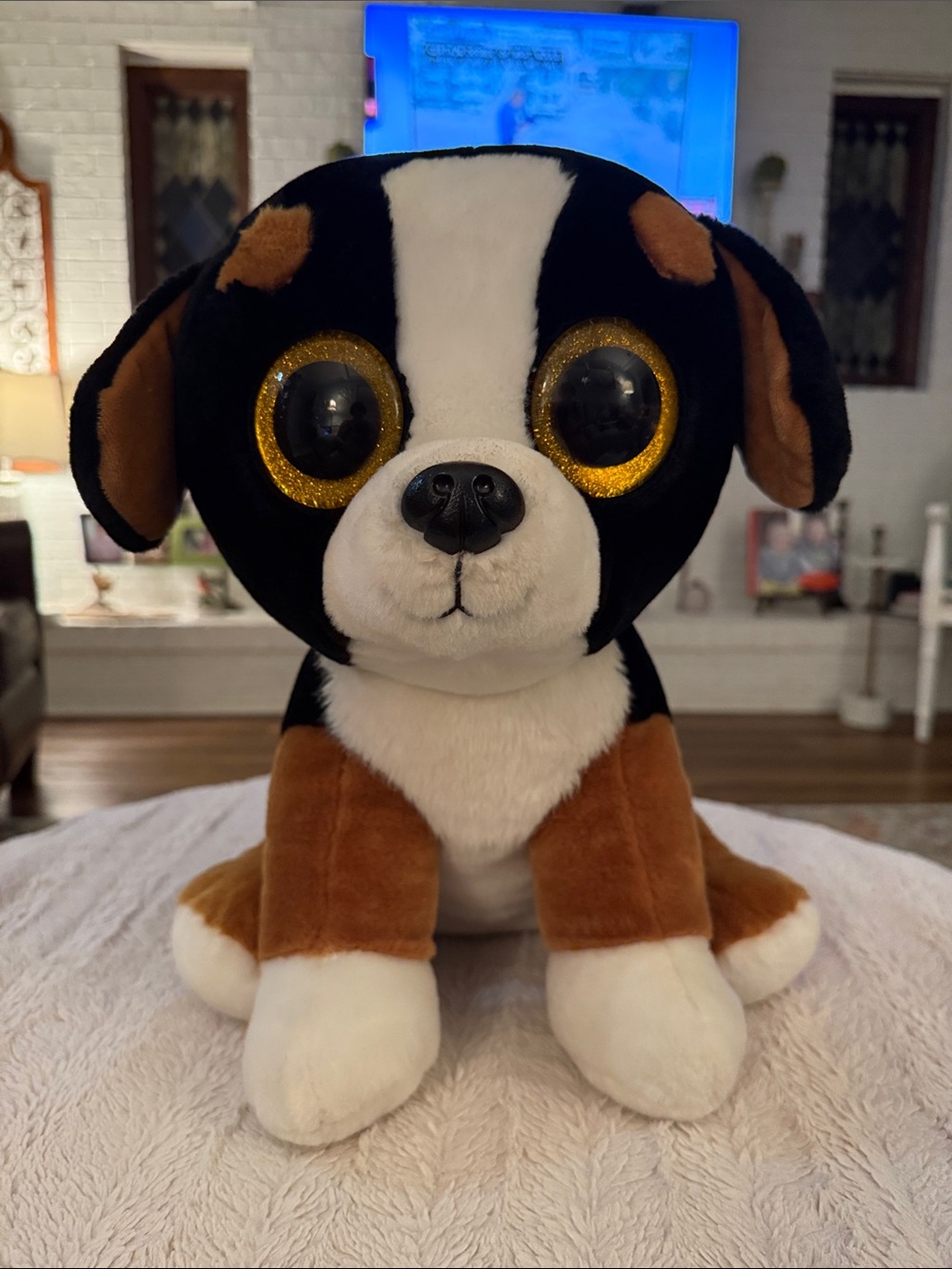 Say “Hi” to Roscoe—Ty Dog Toy—Black, Brown & White Soft Puppy